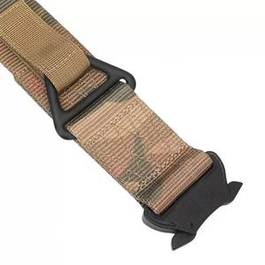 Ceinture tactique en nylon à dégagement rapide AmpsafeX pour hommes, réglable, durable, équipement de plein air, normes de sécurité élevées, étui de chasse, noir - Product Image 3