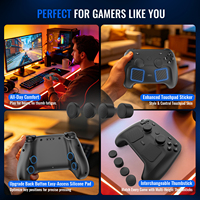 Ensemble de capuchons pour joysticks et boutons d'action avec autocollants pour boutons arrière du pavé tactile pour manette Steam 2