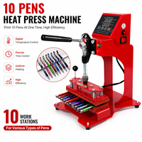 Machine d'impression numérique à 10 stations pour stylos |   Imprimante de logo pour stylos par sublimation, pour stylos promotionnels personnalisés