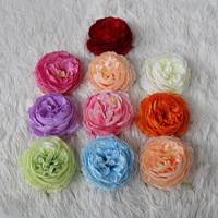 Tête de fleur de pivoine en soie artificielle de style européen pour décoration murale de mariage