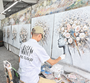 Pintura al Óleo Moderna de Alta Gama con <span class=keywords><strong>Paisaje</strong></span> Urbano Vibrante y Animado, Impresión Artística <span class=keywords><strong>en</strong></span> Lienzo <span class=keywords><strong>para</strong></span> Decoración Comercial de Hoteles y Cafeterías - Product Image 6