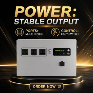 Station d'alimentation portable LiFePO4 2000W, générateur solaire triple AC, USB-C, 12V DC, camping, maison, extérieur - Product Image 2