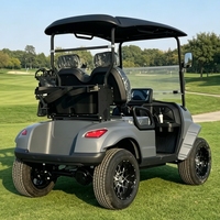 Voitures de golf utilitaires et de bonne qualité, deux places, 48 volts, électriques, avec pare-brise pliable et porte-sac pour le parcours de golf