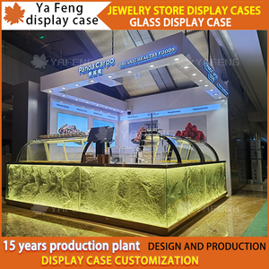 Đa chức năng hiện đại bánh truy cập hiển thị giá gỗ và thủy tinh Kẹo & bỏng ngô Tủ đa năng bỏng ngô hiển thị trường hợp - Product Image 2