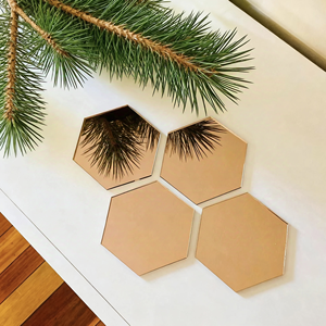 Pegatinas de Pared Hexagonales de Diseño Contemporáneo Ecológicas de Acrílico, Autoadhesivas, Decorativas para Sala de Estar, Fondo de <span class=keywords><strong>TV</strong></span>, Espejo - Product Image 3