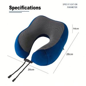 Custom Logo Promotional Ergonomic <b>Memory</b> Foam U-Shaped Pillow for Travel Neck Pain Relief with Silk Screen Printing - Product Image 4