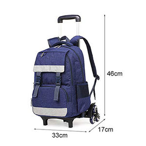 Mochila rodante unisex con seis ruedas, Maleta escolar con ruedas para <span class=keywords><strong>adolescentes</strong></span>, niños, estudiantes, mochila para ordenador portátil con ruedas para viajes - Product Image 2