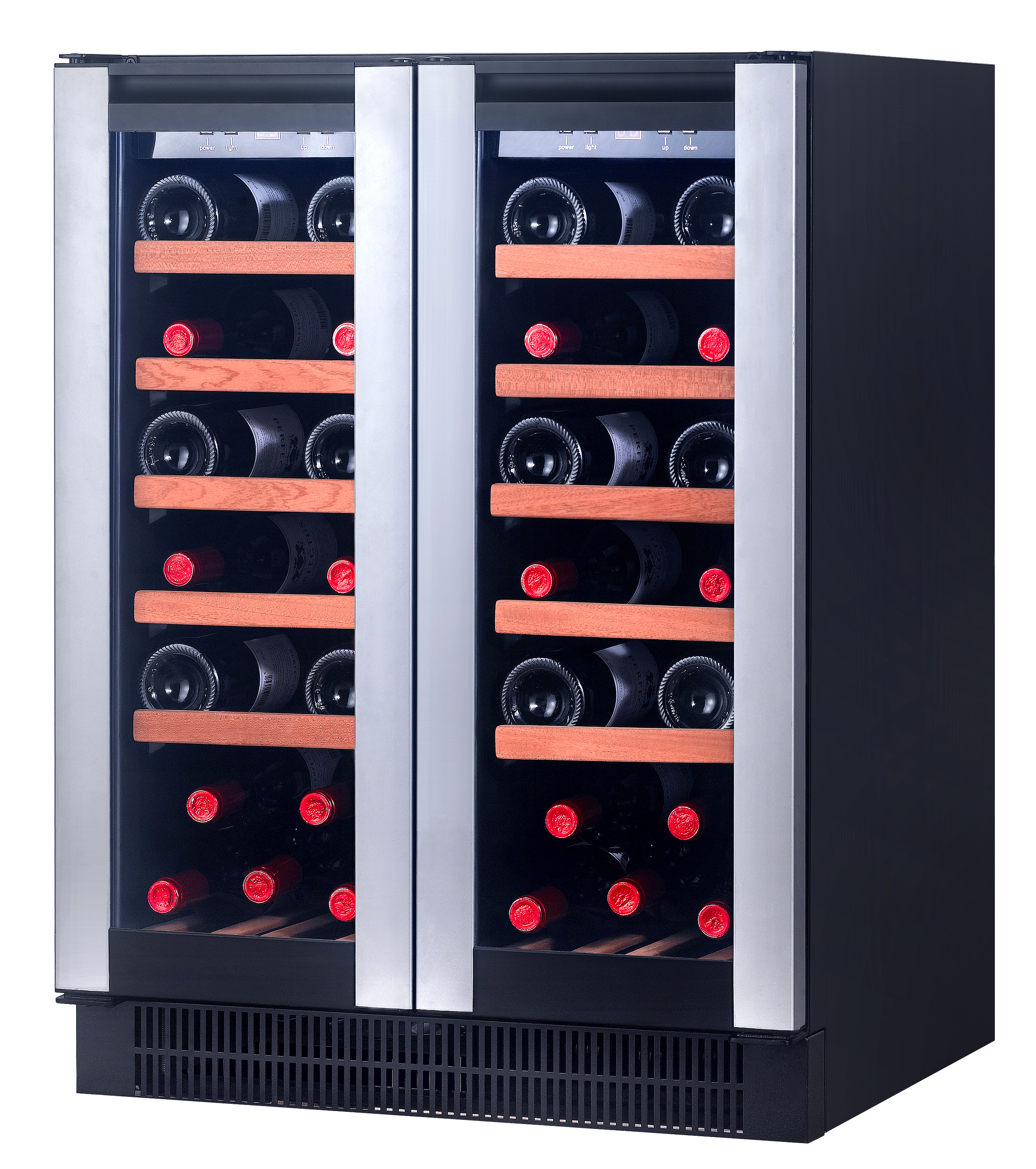 wooden wine fridge
