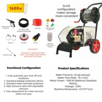 Nouvelle nettoyeuse haute pression électrique 2,2 kW PSI pour le nettoyage des voitures, usage intensif, usage commercial, eau froide, portable, garantie 1 an