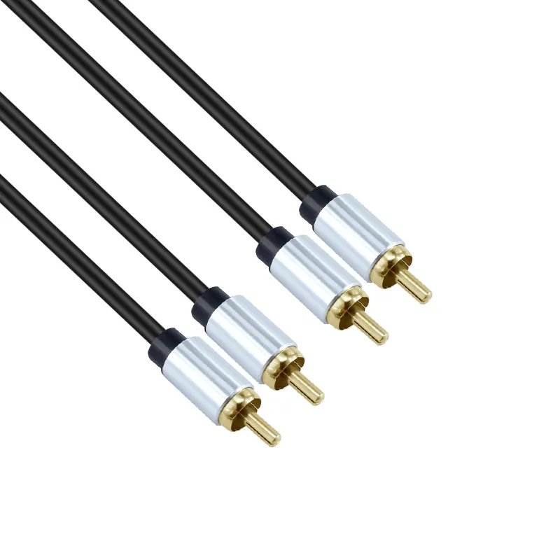 Audio Cable Adapter High Quality Small Size Silk Print Logo 3.5mm To 2 Rca Male Adapter High Speed Audio Stereo Cable - 4 Feet Rca Cable