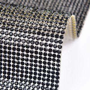 24*40cm SS8 Hot Fix Glass Trims Rhinestone Iron on Heat Transfer Strass Mesh Crystal Sticker Sheet for Wedding Bridal Decoration - Product Image 5
