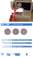 Lumière laser de positionnement rouge à base magnétique pour machine à coudre et à découper avec lampe d'alignement précise, outil de ligne croisée et de point