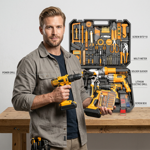 <span class=keywords><strong>BEHAPPY</strong></span> électricien dédié ensemble d'outils de quincaillerie domestique multifonction en plastique étanche - Product Image 3