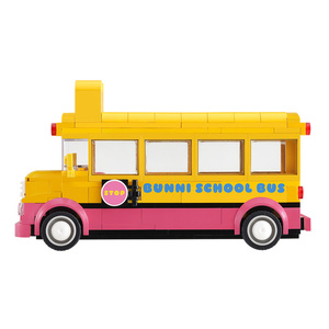 Autobús Escolar BUNNI KONBINY, Bloques de Construcción con Diseño de Conejo, Juguete de Vehículo para Niños - Product Image 5
