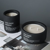Tarros de cerámica para velas con logo personalizado, venta al por mayor, recipientes de cera para velas, decoración nórdica para el hogar y bodas, grandes envases vacíos de hormigón para velas.
