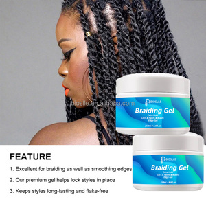 Logo personnalisé femmes cheveux longs perruques tresses Stying Braid Gel <span class=keywords><strong>Locks</strong></span> vendeur de gel de tressage - Product Image 3