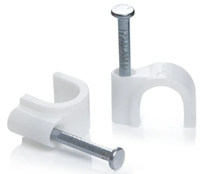 Clip de fixation pour câble en nylon de type C, auto-adhésif, pour câblage électrique, gestion des câbles de construction