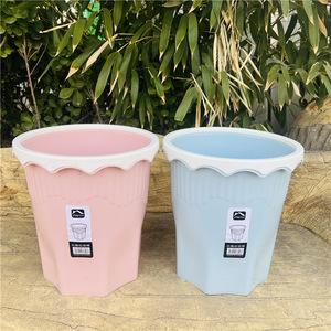 Cubo de basura octogonal con anillo a presión, colores surtidos, para clasificación de residuos en interiores, para sala de estar, cocina, dormitorio, baño - Product Image 4