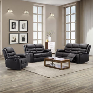 リクライニングチェアリクライニングソファセットエアレザー高级リクライニングチェアソファドロップテーブル収納 - Product Image 3