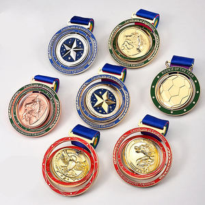 ลดกระหน่ำเหรียญหมุนได้พร้อมสายคล้องเหรียญของที่ระลึกลายเคลือบฟันแบบนิ่มทำจากโลหะผสมสังกะสีแบบ3D ของขวัญห้าแฉกสั่งทำได้ - Product Image 2