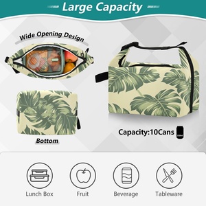 Hawaiian Palm Lifestyle Custom Insulated <b>Lunch</b> Cooler Bags Lightweight Eco-Friendly Nylon Waterproof <b>Lunch</b> <b>Box</b> for <b>Work</b> - Product Image 5