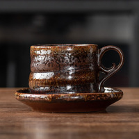 Tasse à café en céramique vintage créative, écologique, pour le bureau, les fêtes, en forme de céramique vintage