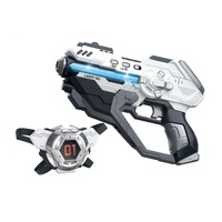 DWI Dowellin mainan pistol Laser jarak jauh, pistol permainan menembak Laser mainan pistol permainan dan rompi untuk anak-anak & dewasa