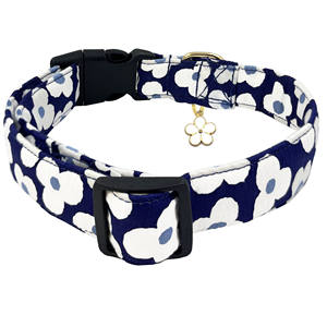 Nettes Hunde halsband mit Blumen zauber Marineblau verstellbares Haustier halsband mit Blumenmuster für weibliche männliche kleine mittelgroße Hunde - Product Image 2
