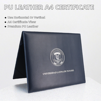 Porte-documents horizontal et vertical en cuir PU Mondon ZS120 pour certificats A4, diplôme de remise de diplôme