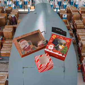 Hot Bán Giáng Sinh Bánh Quy & Kẹo Hộp Quà Tặng Cửa Sổ Trong Suốt Với Santa Claus & Snowman Thiết Kế Cho Kỳ Nghỉ Sữa Quà Tặng - Product Image 3