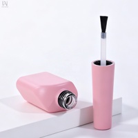 Bouteille en verre de 12 ml pour vernis à ongles gel UV, personnalisable avec logo, rose brillant, peinture OEM ODM, conteneur vide pour huile à cuticules avec bouchon et pinceaux