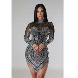 Nuevo Vestido de Gasa de Manga Larga para Mujer 2026, Bordado, para Cena, Fiesta, Club, Moda, Marca Famosa de Lujo - Product Image 2