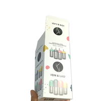 Boîte cosmétique en carton blanc solide et compacte avec pelliculage mat et gaufrage, recyclable