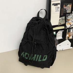 Sac à dos unisexe léger à cordon de serrage pour sports de plein air, grande capacité, en tissu Oxford, décontracté pour la randonnée, les étudiants et les cours de soutien scolaire - Product Image 2