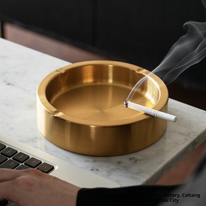 Cendrier de table épaissi rond en acier inoxydable <span class=keywords><strong>Shiru</strong></span> moderne pour restaurant domestique, hôtel, usage extérieur - Product Image 4