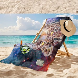 Telo mare Vibrant Starry Night Jaguar, telo <span class=keywords><strong>da</strong></span> bagno decorativo alla moda, perfetto per la <span class=keywords><strong>spiaggia</strong></span>, come copertura per tappetino yoga e per l'arredamento della casa - Product Image 5
