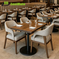 Tables et chaises de salle à manger modernes en bois massif professionnelles pour hôtels, restaurants, usage commercial, qualité supérieure, grade contractuel, OEM ODM