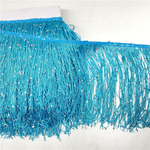 Offerta Speciale: <span class=keywords><strong>Frangia</strong></span> in Nylon Ricamata con Paillettes, Spessa e Densa, 20 cm, per Abbigliamento, Borse e Scarpe - Product Image 3