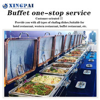 XINGPAI Équipement de restauration commerciale Chauffe-plats Ensemble de buffet Chauffe-plats électrique en acier inoxydable pour restaurant de Dubaï