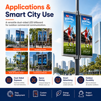 Écran LED intelligent P4-P6 pour poteaux de ville, avec SDK, Wi-Fi, 4G, 5G et contrôle à distance, pour affichage publicitaire, signalisation d'orientation et usage en magasin de détail et ascenseur