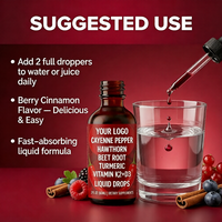 Vente en gros OEM/ODM : Gouttes liquides de piment de Cayenne naturel pour le soutien immunitaire et le métabolisme