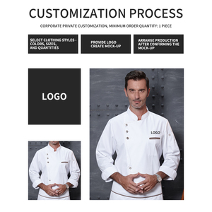 Blouses de Chef Personnalisées à Manches Longues pour Hommes – Uniformes de Restaurant, Bar et Cuisine – Veste de Chef – Tenues Professionnelles pour <span class=keywords><strong>la</strong></span> Restauration - Product Image 6
