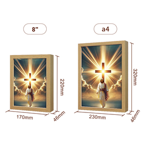 LED Light-up khung ảnh Crafted với công nghệ in UV, trang trí nội thất, khung ảnh bằng gỗ - Product Image 3