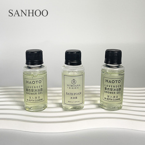 SANHOO Hôtel Fourniture Jetable En Gros <span class=keywords><strong>Pas</strong></span> <span class=keywords><strong>Cher</strong></span> Salle De Bains Hôtel Articles De Toilette Shampooing et Après-shampooing Hôtel De Luxe Commodités - Product Image 3