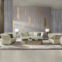 Canapé trois places en cuir mat de luxe mi-siècle, personnalisable, livraison nationale, idéal pour grand appartement ou salon