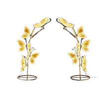 Arc de papillon lumineux support de fleurs décoration de fond de mariage suspendu fer Art Festival arc guirlandes lumineuses LED moderne