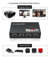Répartiteur HDMI Professionnel OEM 1x4 Full HD 3D 1080P 4 Ports, Convertisseur HDMI 1 Entrée 4 Sorties pour Téléviseur
