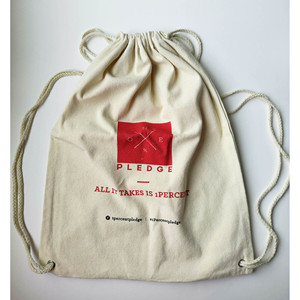 Bolsa de Lona de Algodón Orgánico con Cordón para Promoción de Obras Benéficas, Mochila de Regalo, para Gimnasio, Hombres y Mujeres - Product Image 2