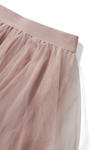 Jupe tutu en tulle pour femmes, ourlet irrégulier, couleur unie, multicouche élastique, jupe princesse en maille pour la plage, la fête et le streetwear. - Product Image 2