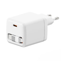 Pengisi Daya Cepat PD 20W QC dengan Kabel Retractable Tahan Api Perlindungan OTP & OVP 5V/3A untuk 17